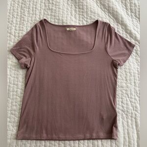 Madewell Ribbed Square Neck T-shirt